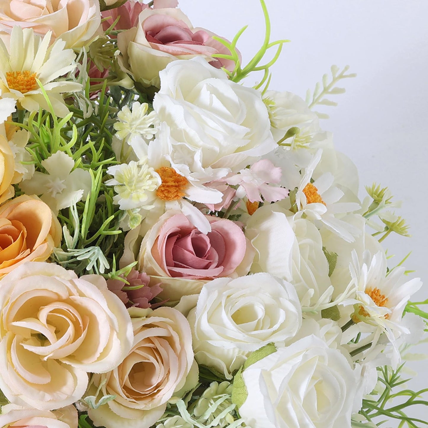 Artificial Flowers 3 Pack Artificial Fake Flowers Bouquet Wedding Bouquets Decorations Plastic Floral for Party Home Décor