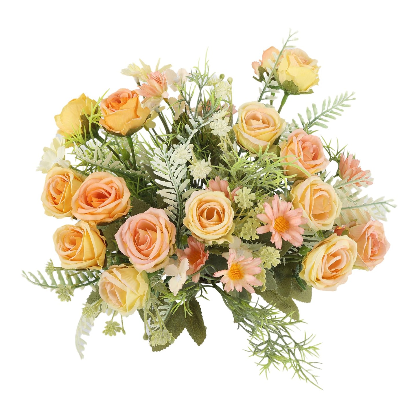 Artificial Flowers 3 Pack Artificial Fake Flowers Bouquet Wedding Bouquets Decorations Plastic Floral for Party Home Décor