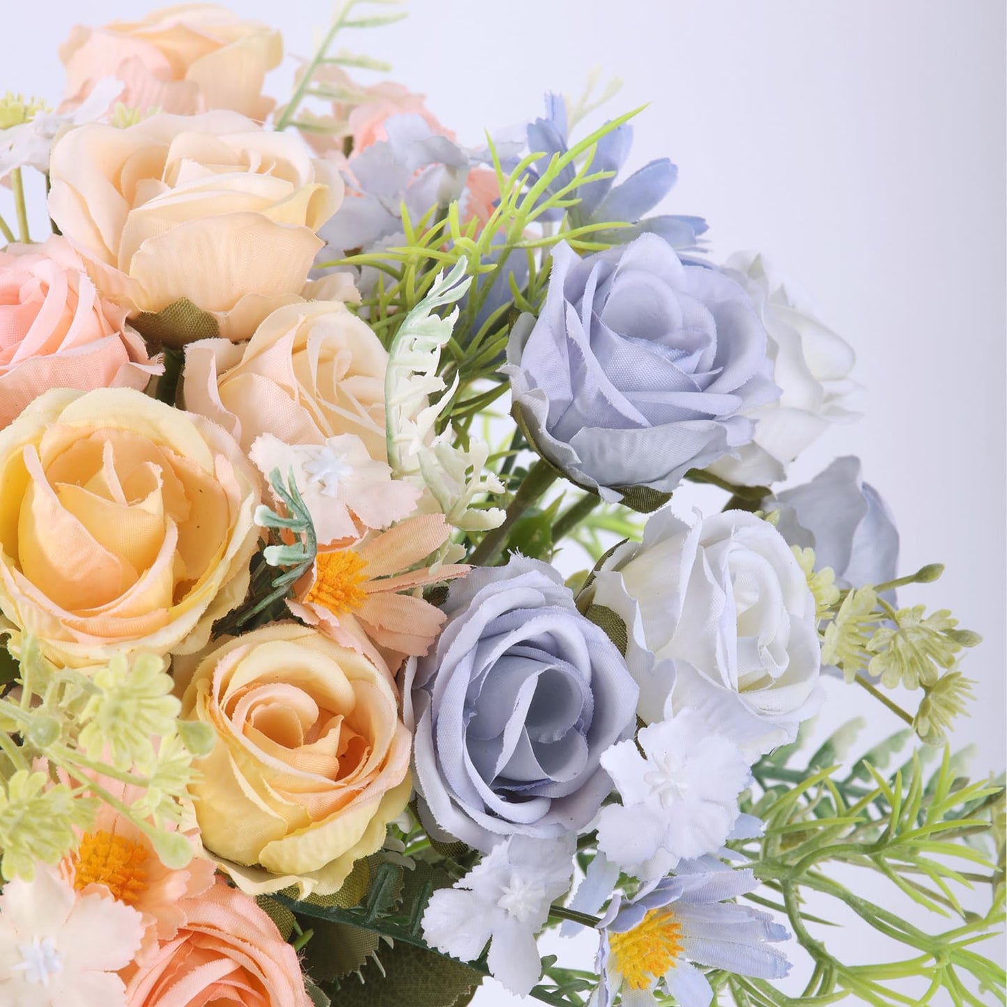 Artificial Flowers 3 Pack Artificial Fake Flowers Bouquet Wedding Bouquets Decorations Plastic Floral for Party Home Décor