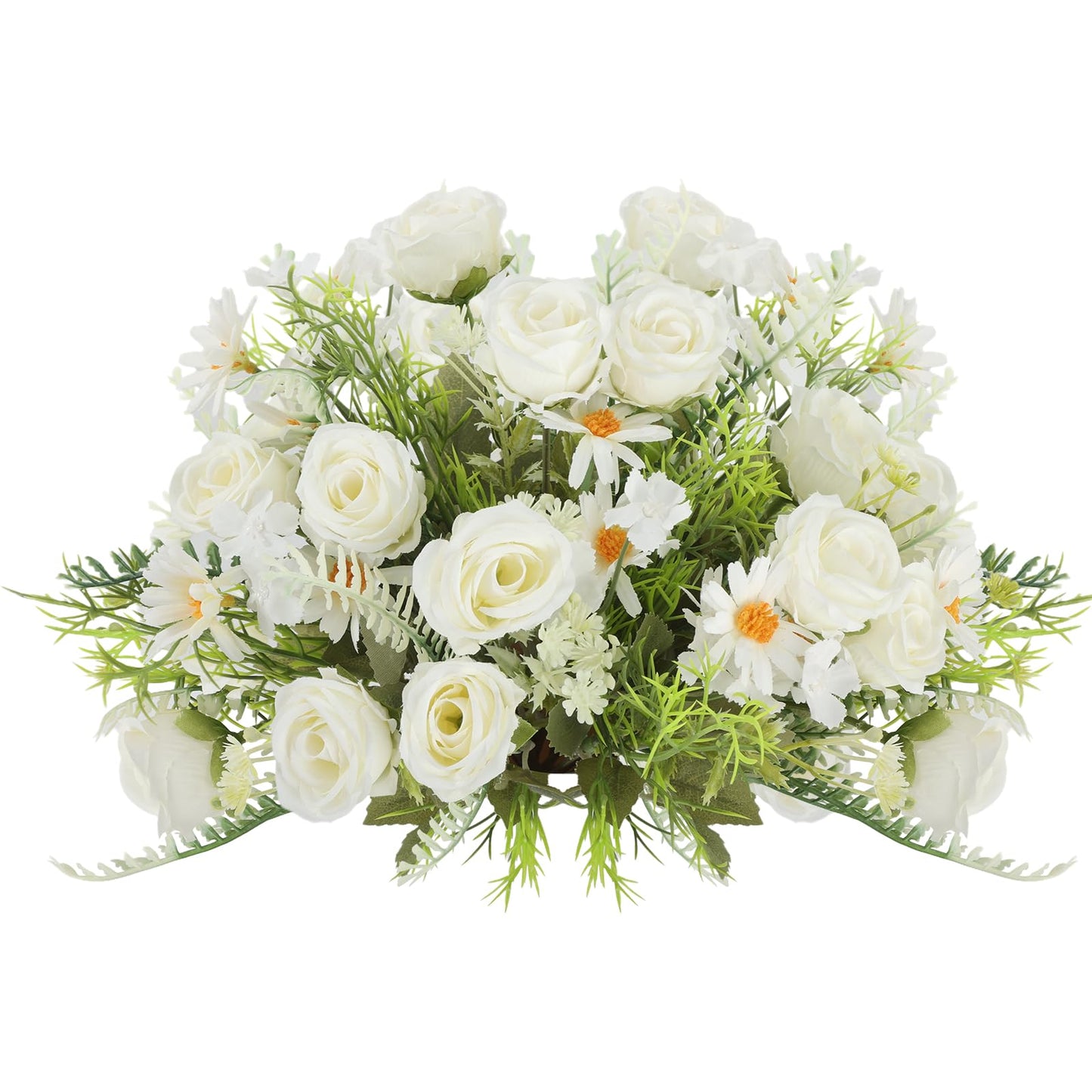 Artificial Flowers 3 Pack Artificial Fake Flowers Bouquet Wedding Bouquets Decorations Plastic Floral for Party Home Décor