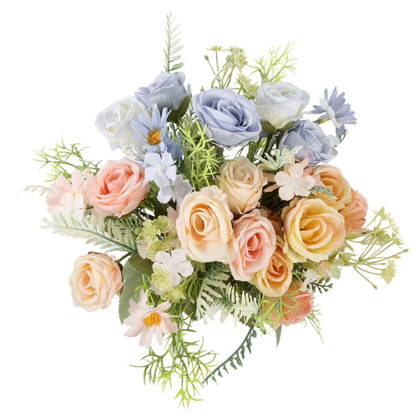 Artificial Flowers 3 Pack Artificial Fake Flowers Bouquet Wedding Bouquets Decorations Plastic Floral for Party Home Décor