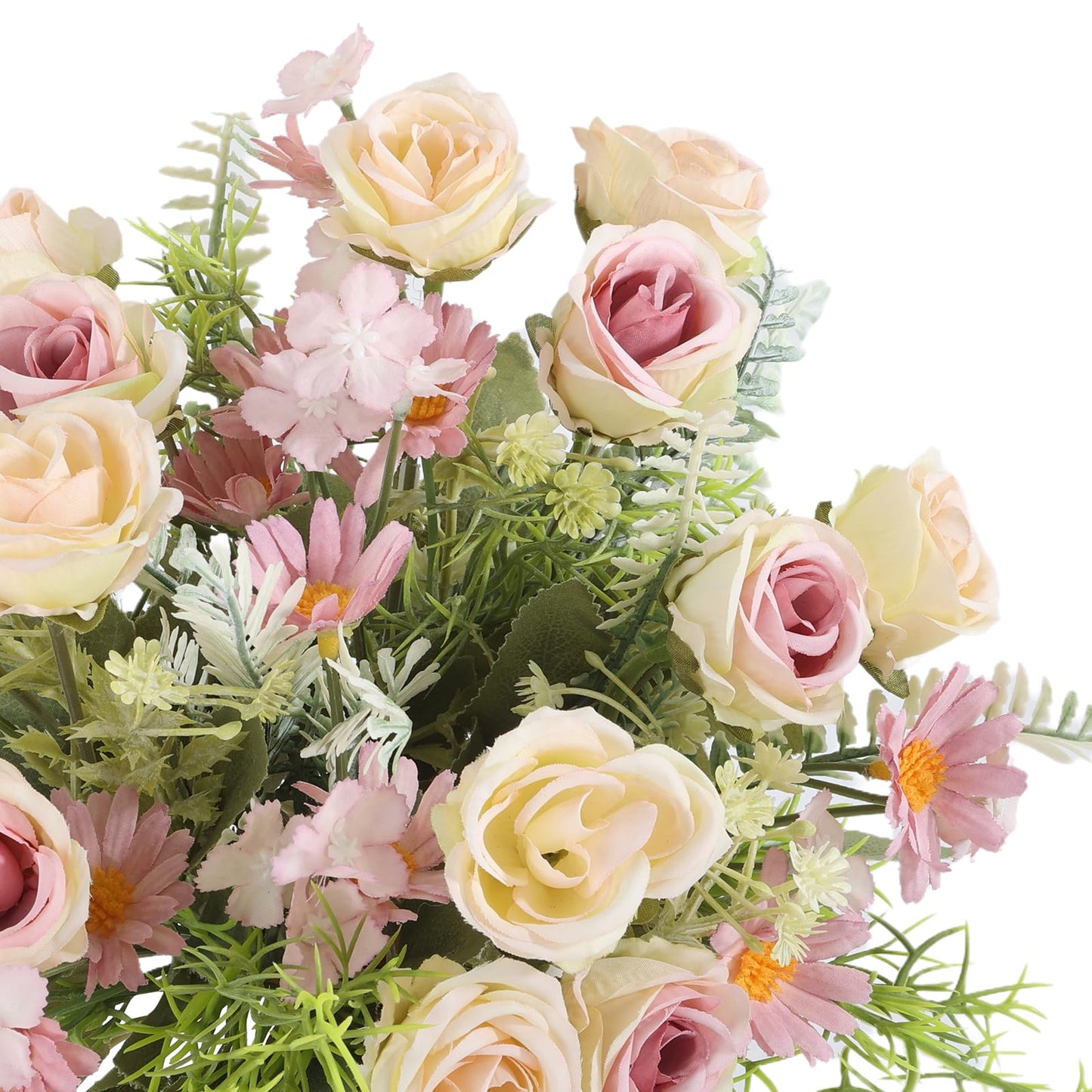 Artificial Flowers 3 Pack Artificial Fake Flowers Bouquet Wedding Bouquets Decorations Plastic Floral for Party Home Décor