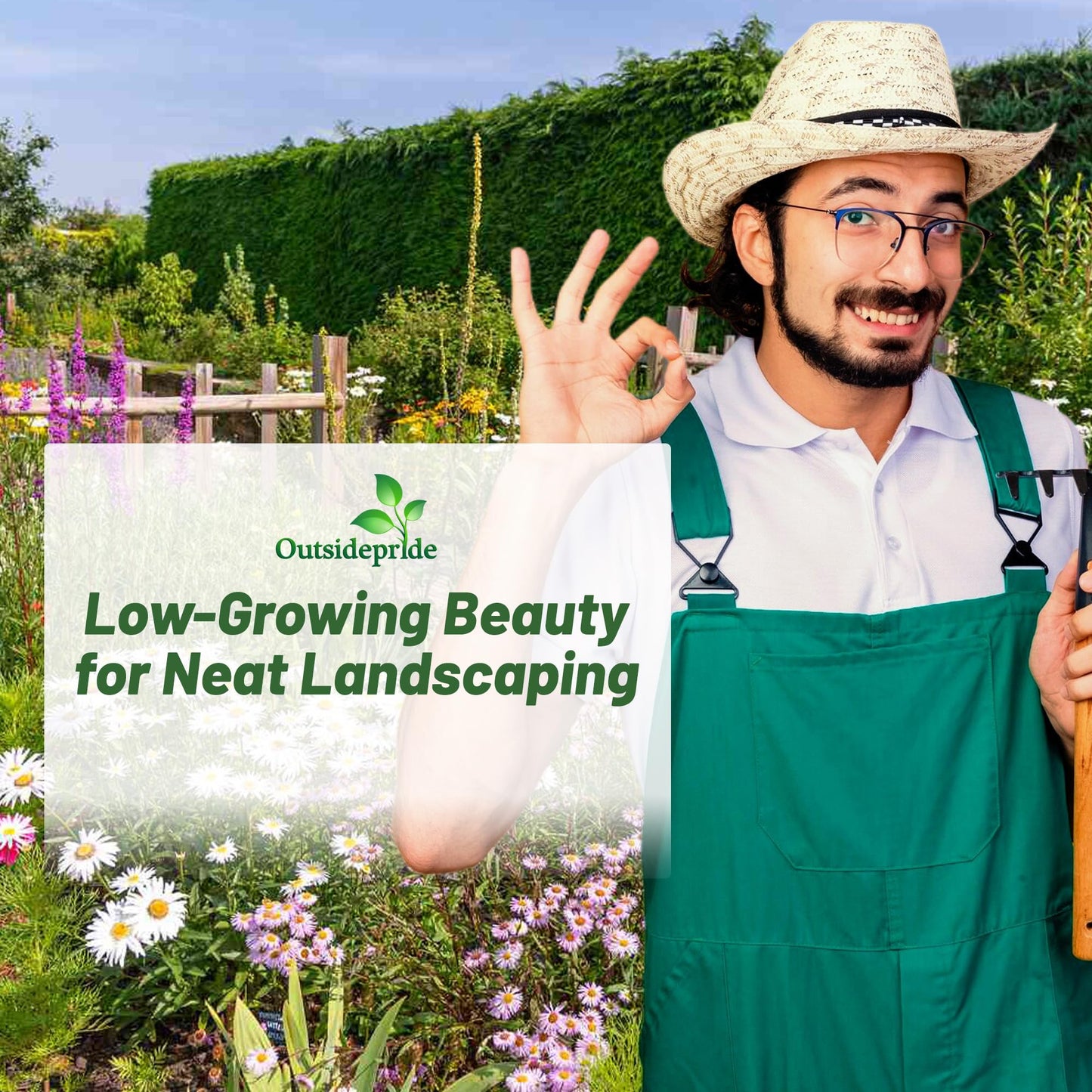 Outsidepride Low Growing Wildflower Seeds - 1/4 lb Dwarf, & Short, Diverse Perennial & Annual Wild Flower Seed Mix with Long Bloom Season for Colorful Display That Thrives on All States