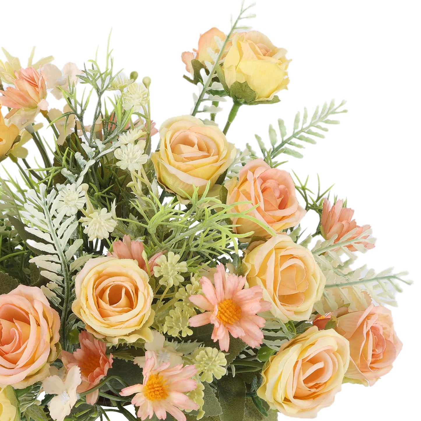 Artificial Flowers 3 Pack Artificial Fake Flowers Bouquet Wedding Bouquets Decorations Plastic Floral for Party Home Décor